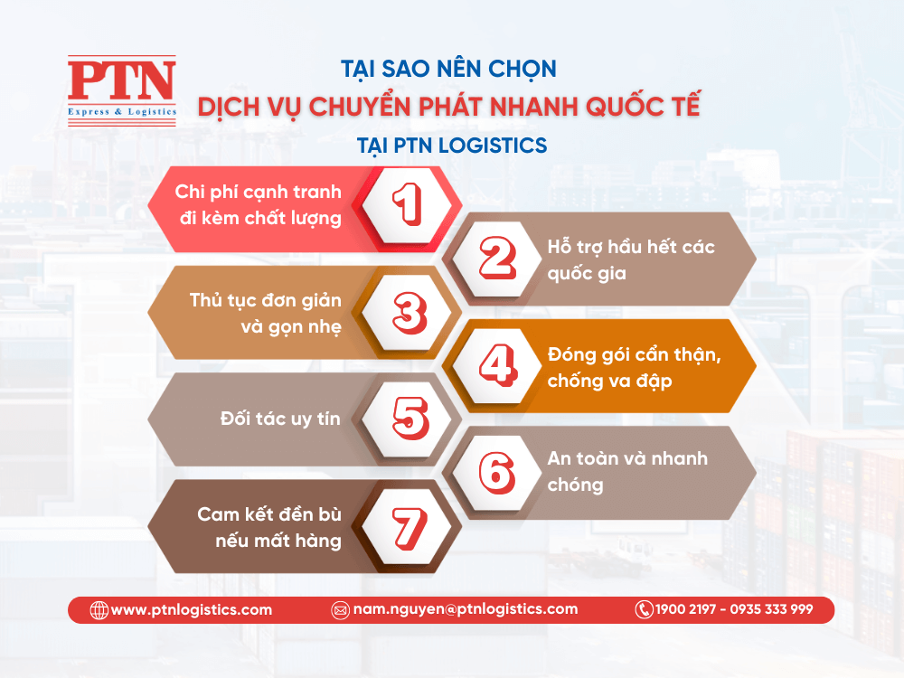 Why choose international express delivery at PTN Logistics!