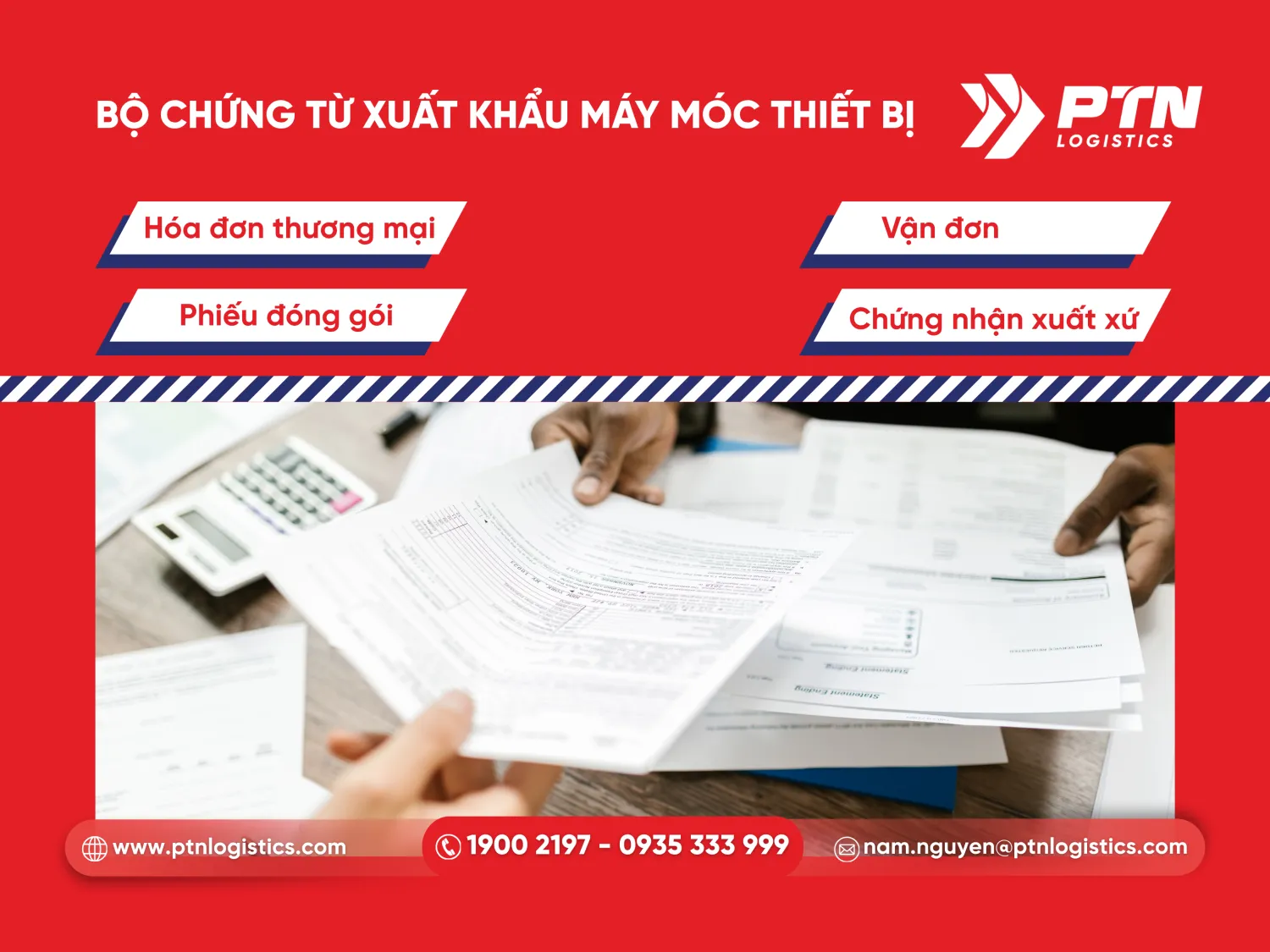 Bộ chứng từ xuất khẩu cho máy móc thiết bị