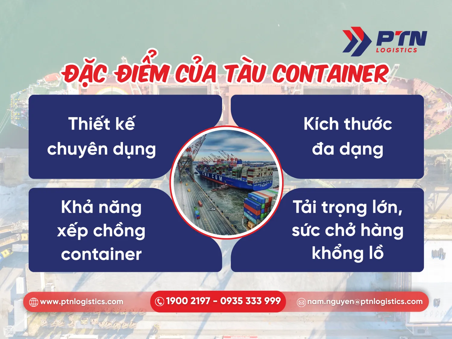 Đặc điểm của tàu cont