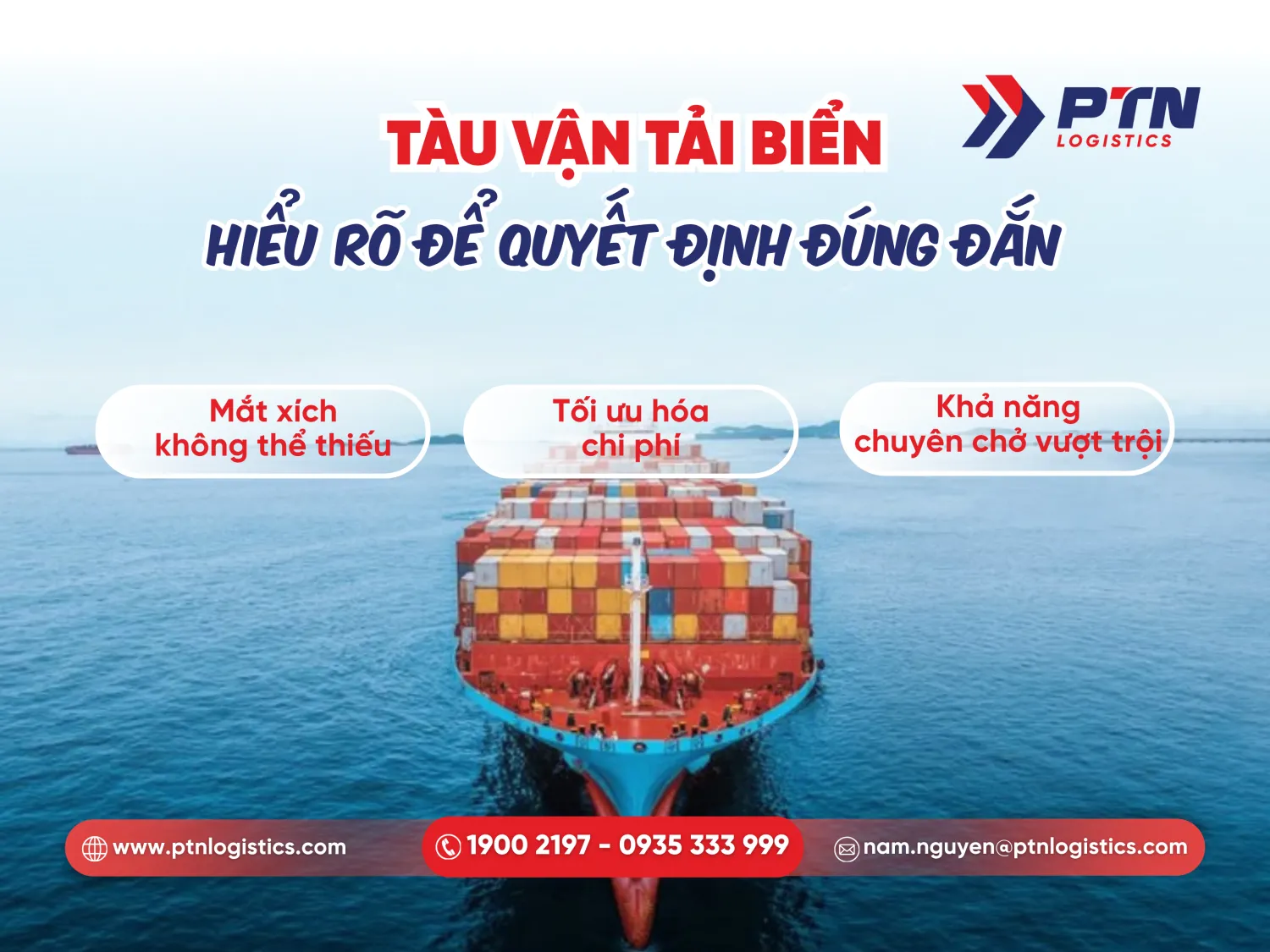 Tàu vận tải biển: Hiểu rõ để quyết định đúng đắn