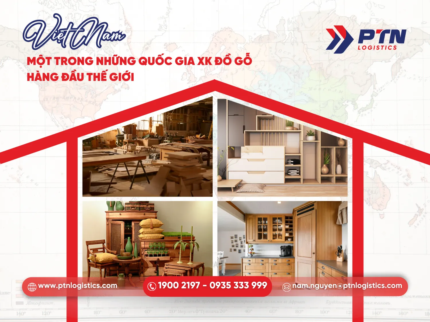 Việt Nam là một trong những quốc giá xuất khẩu đồ gỗ hàng đầu thế giới