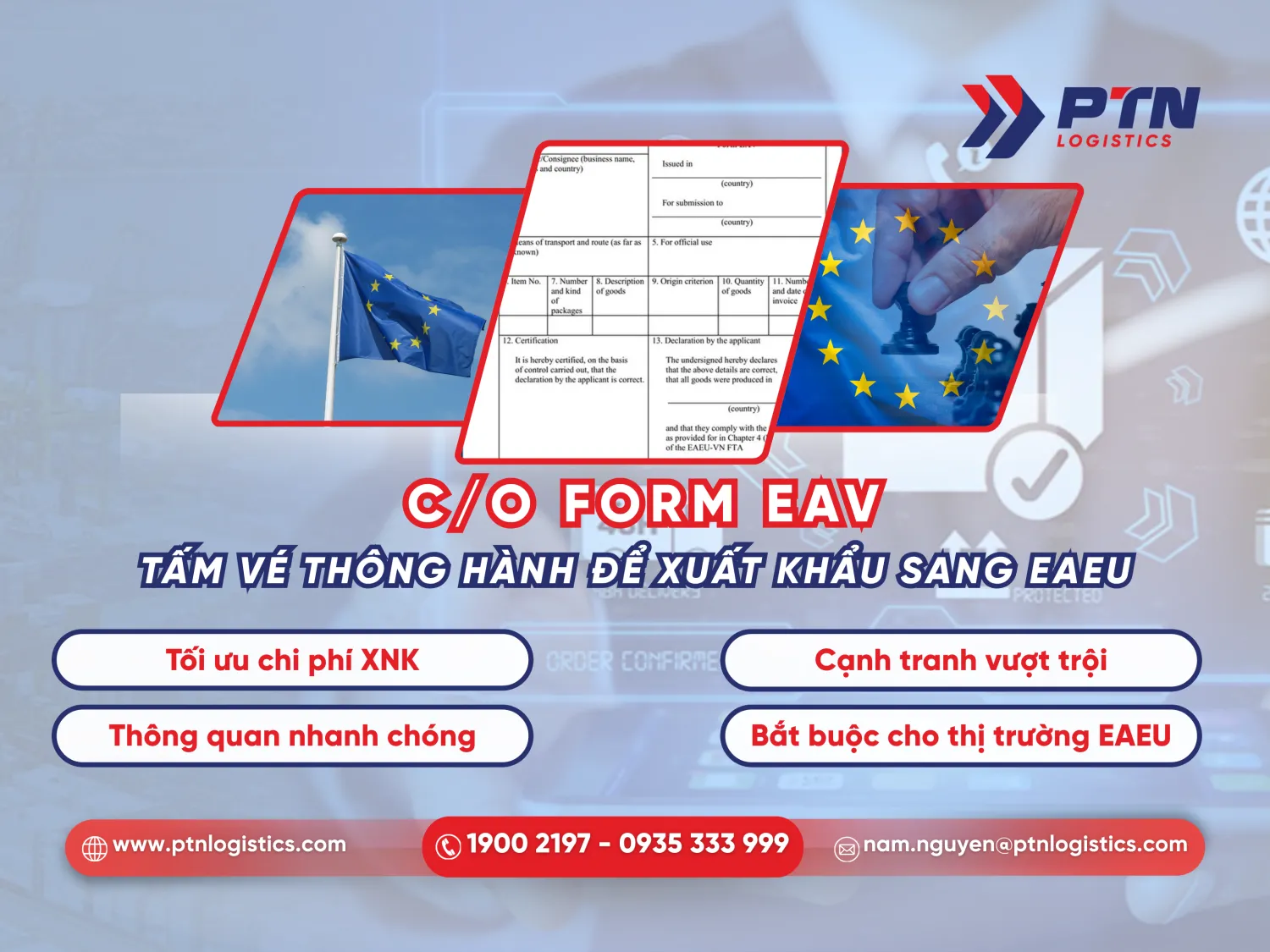 C/O form EAV: Tấm vé thông hàng để xuất khẩu sang EAEU