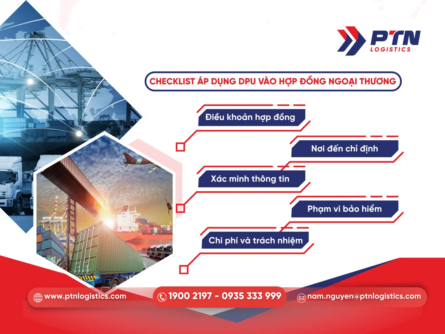 Checklist áp dụng điều khoản DPU vào hợp đồng ngoại thương