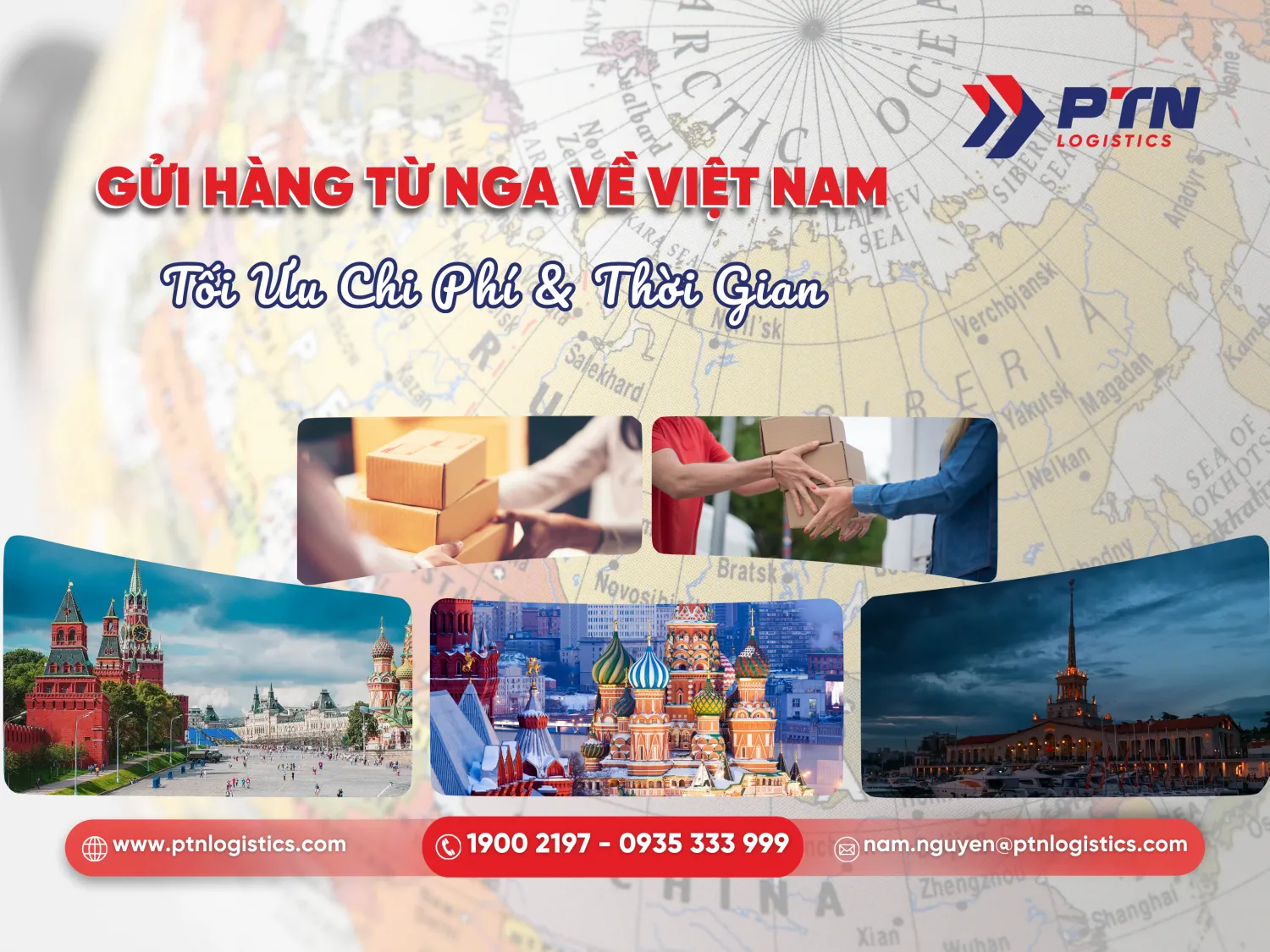 Gửi hàng từ Nga về Việt Nam tối ưu chi phí và thời gian