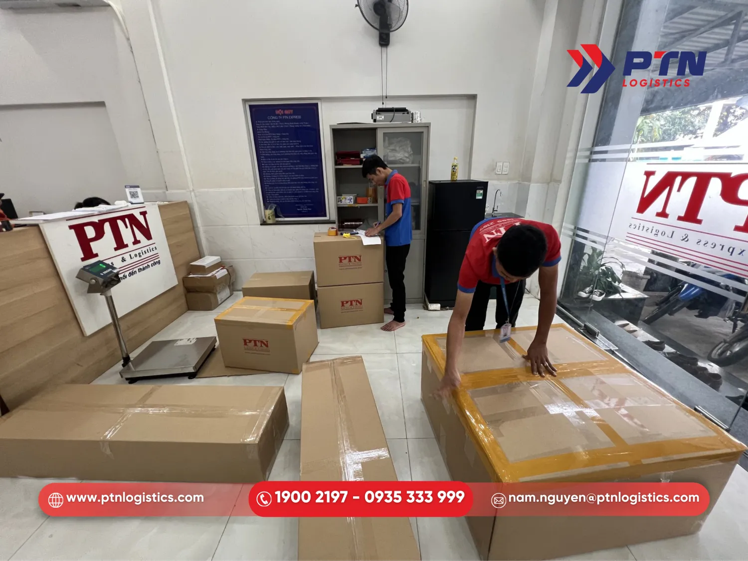 PTN Logistics cam kết đóng gói miễn phí chuẩn hải quan