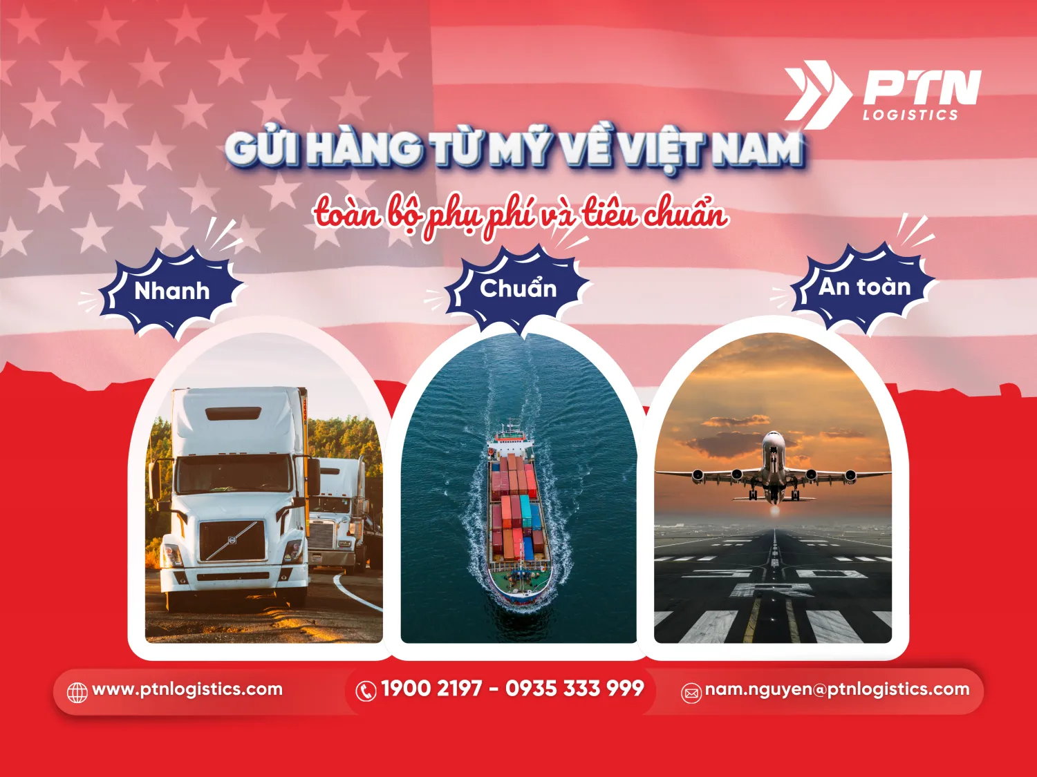 Gửi hàng từ Mỹ sang Việt Nam toàn bộ phụ phí và tiêu chuẩn