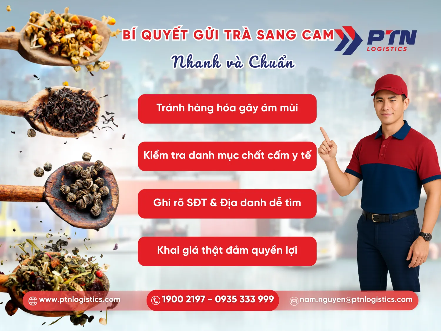 Lưu ý quan trọng khi gửi trà đi Campuchia