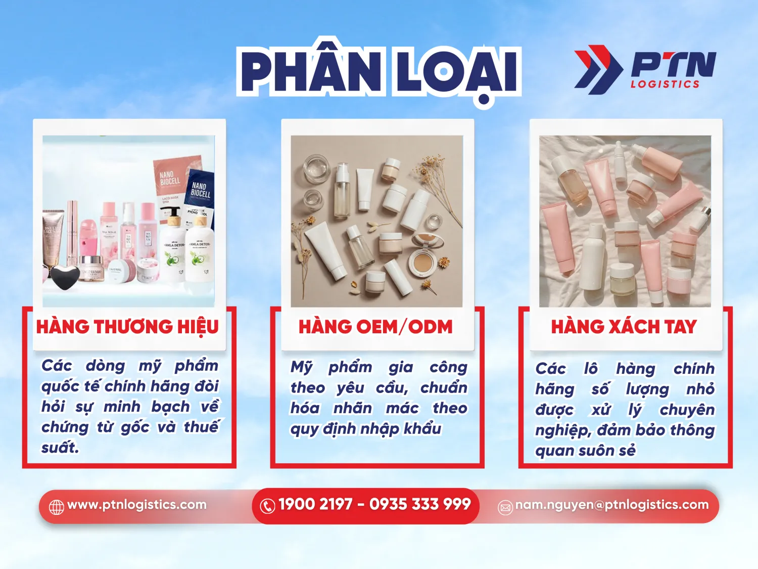 Phân loại hàng thương hiệu, hàng OEM, ODM và hàng xách tay