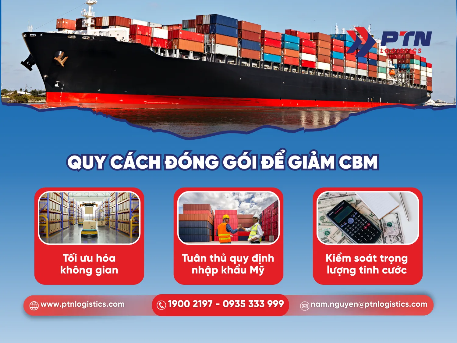 Quy cách đóng gói hàng để giảm CBM