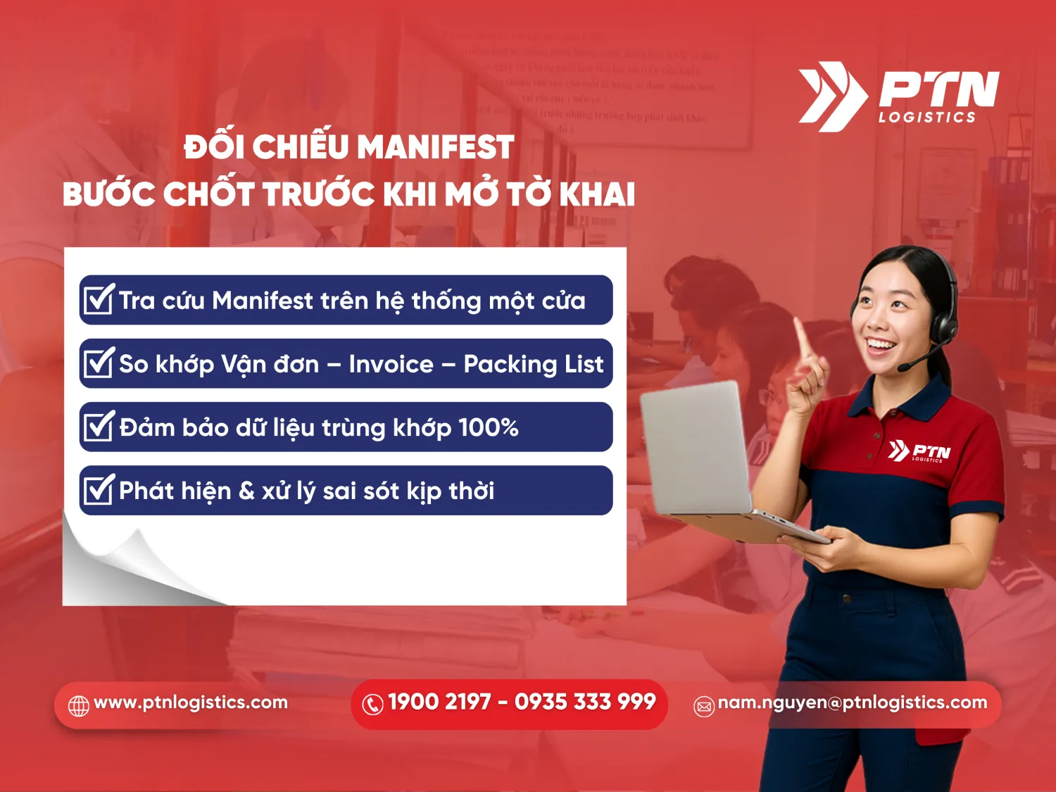 Cách kiểm tra và đối chiếu thông tin trên manifest