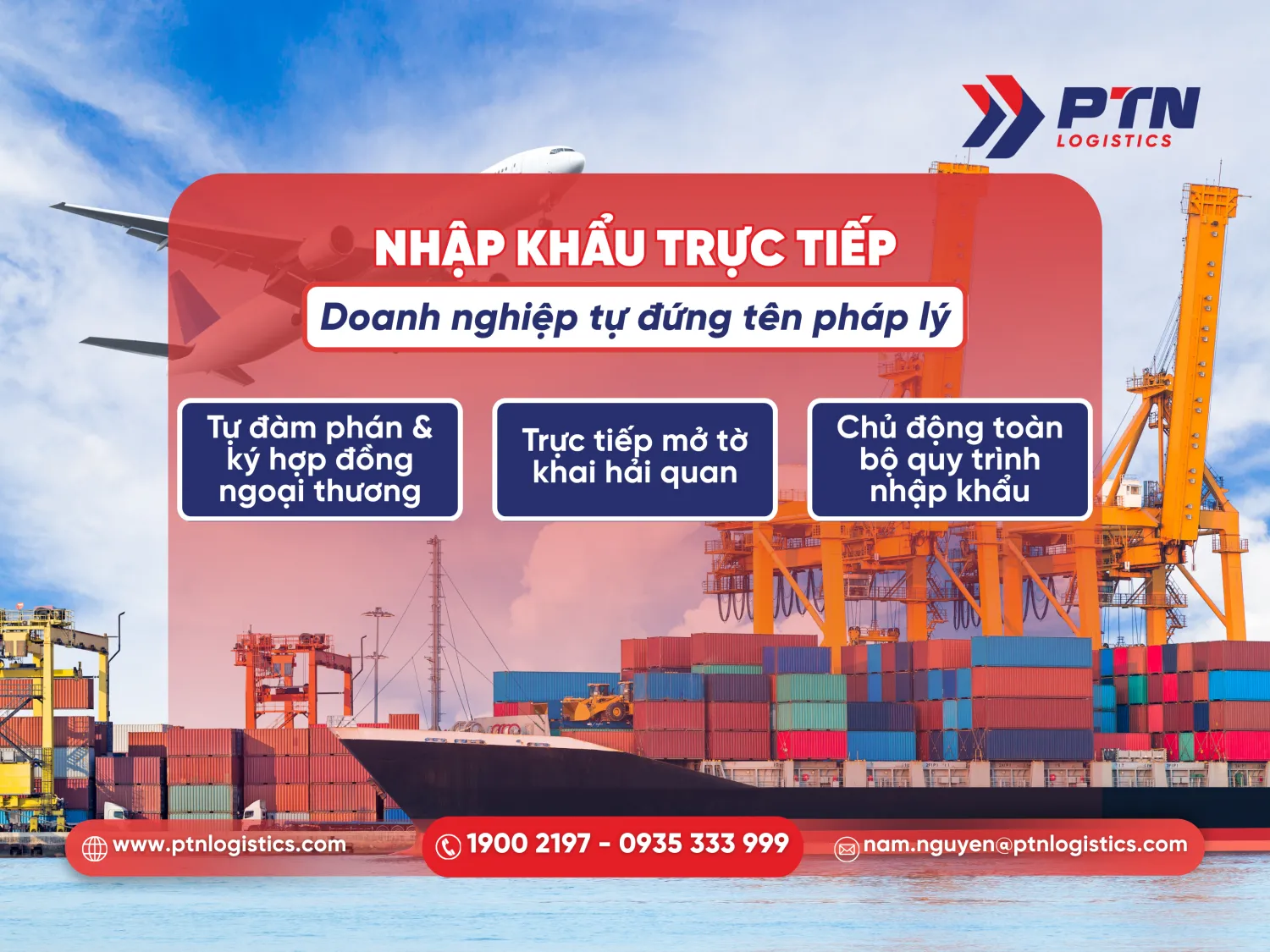 Nhập khẩu trực tiếp doanh nghiệp tự đứng tên pháp lý
