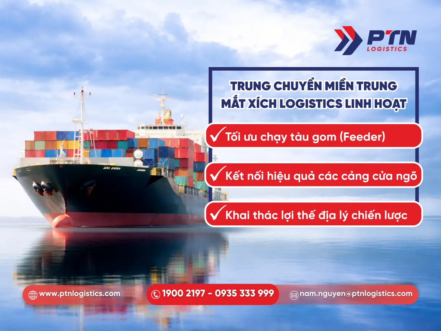 Trung chuyển miền trung là mắt xích logistics linh hoạt
