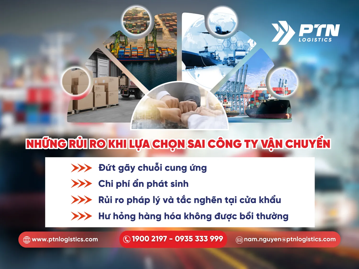 Các rủi ro khi lựa chọn sai công ty vận chuyển