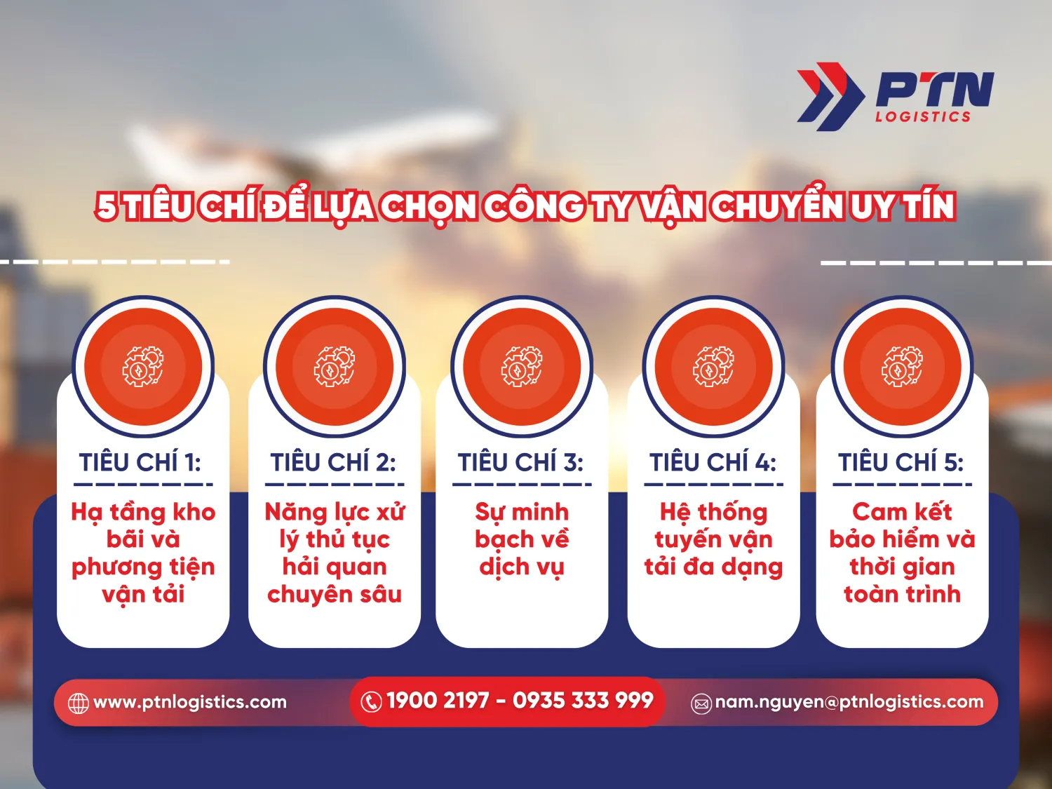 Các tiêu chí để lựa chọn công ty vận chuyển uy tín