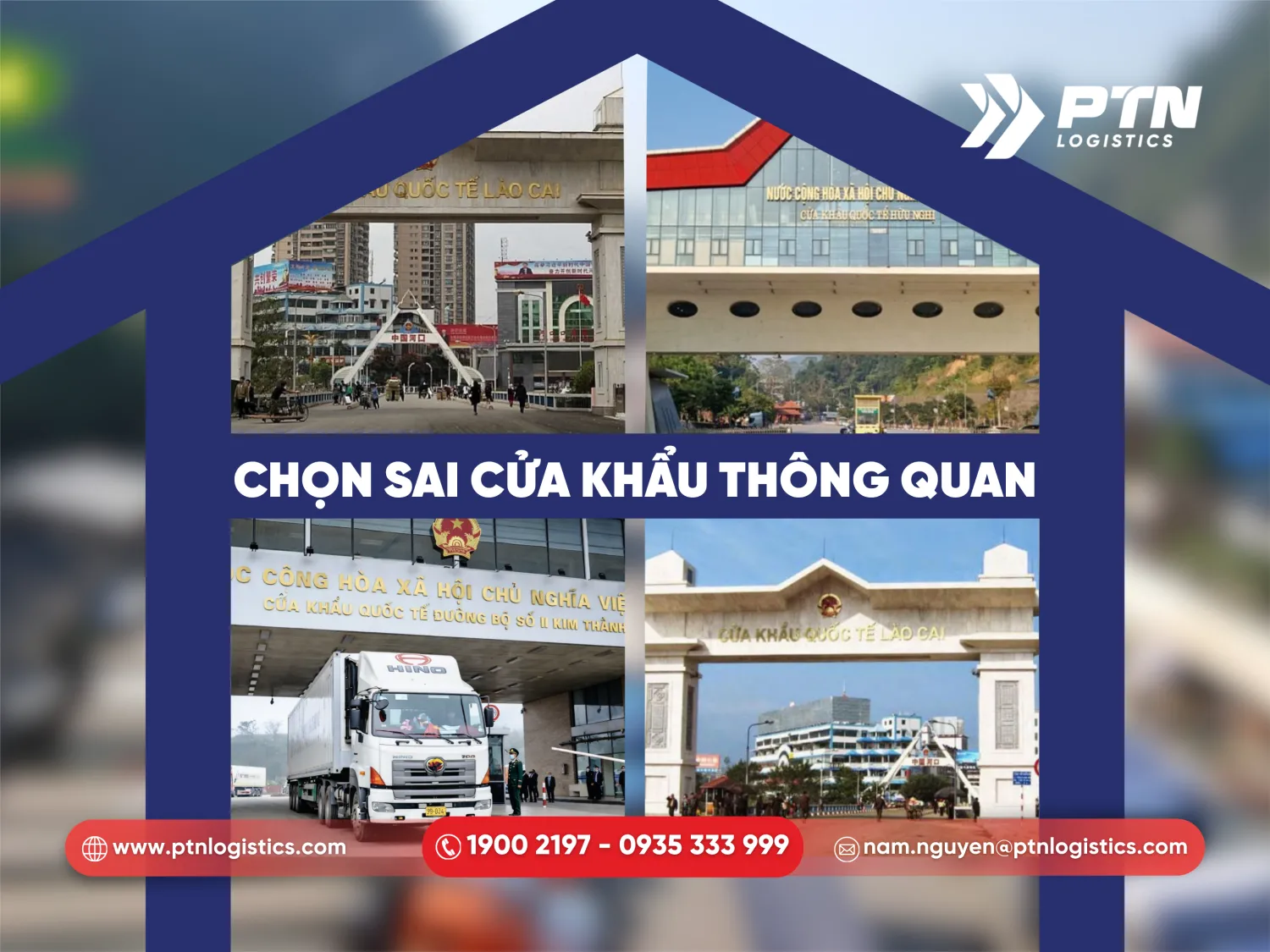 Chọn sai cửa khẩu thông quan (Mỗi cửa khẩu sẽ có thể mạnh riêng)