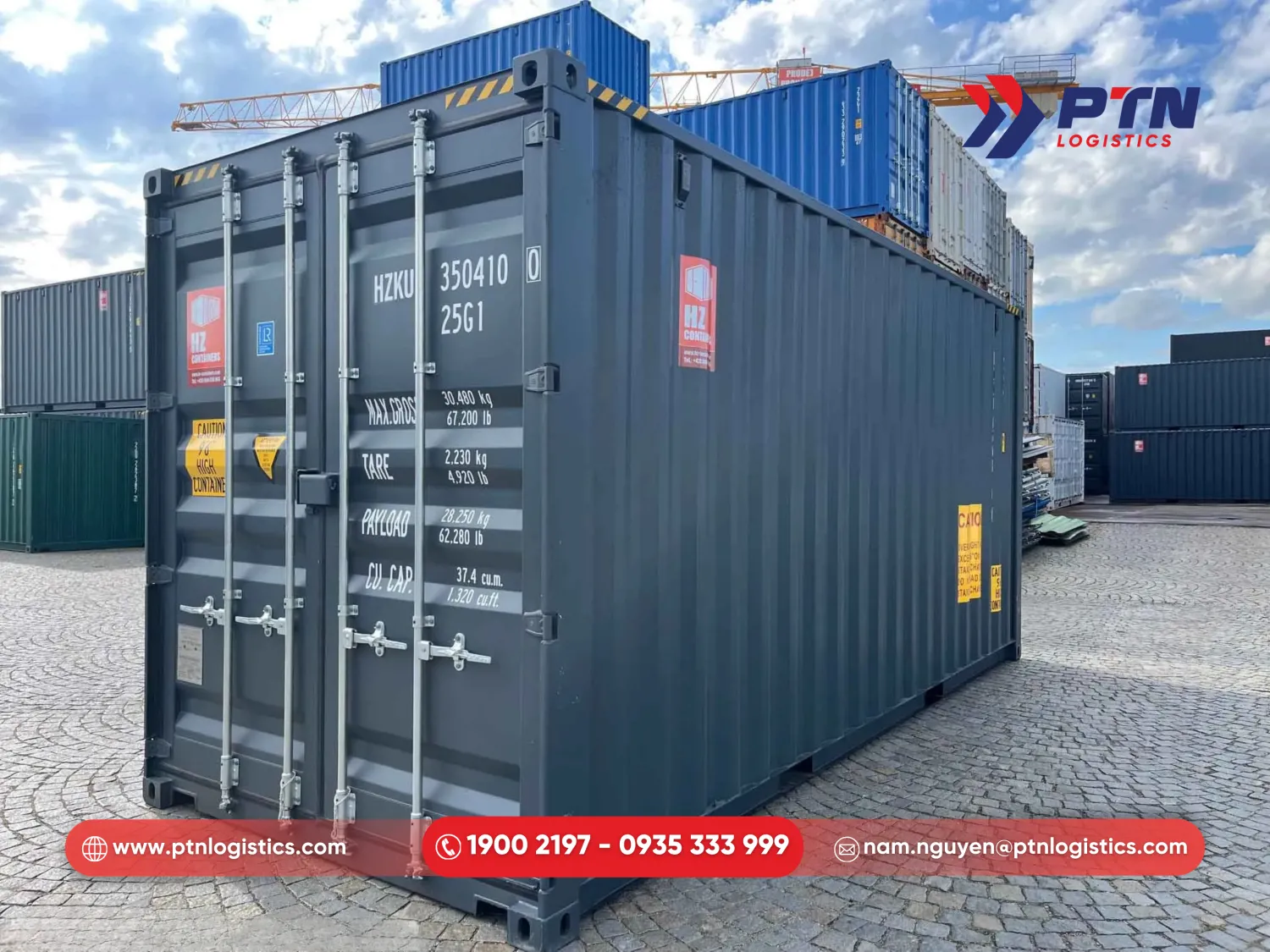 Cont 20 feet cao