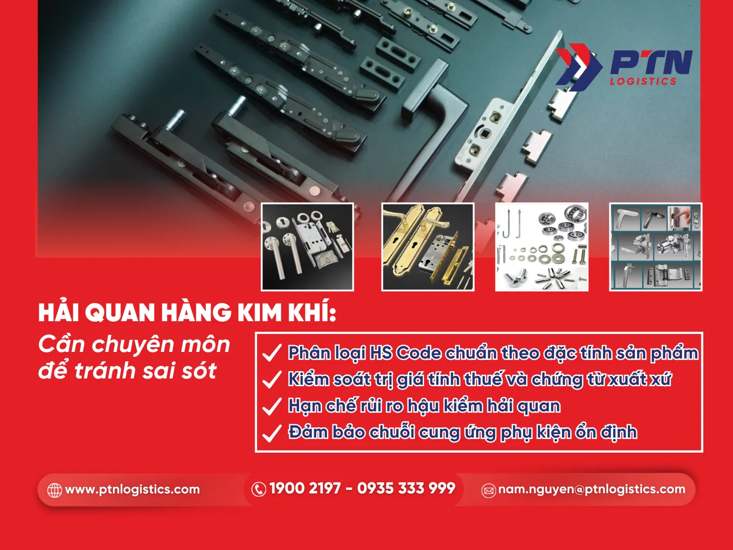 Thủ tục hải quan với hàng kim khí