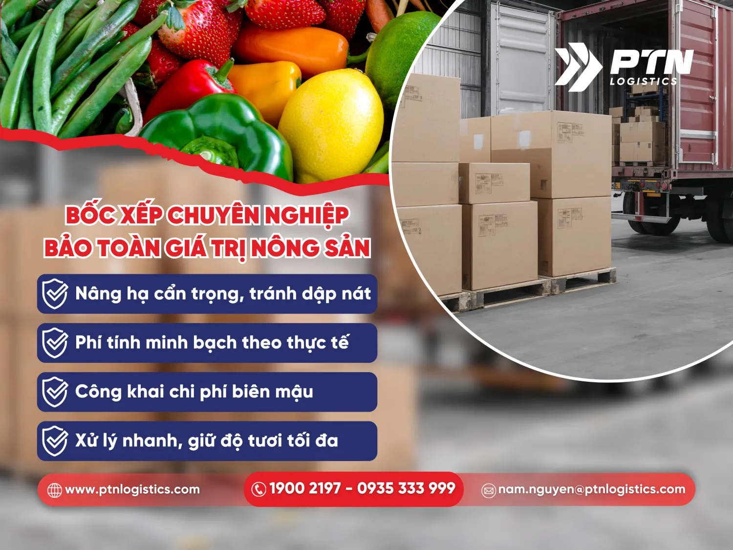 Bốc xếp chuyên nghiệp bảo toàn giá trị cho hàng nông sản