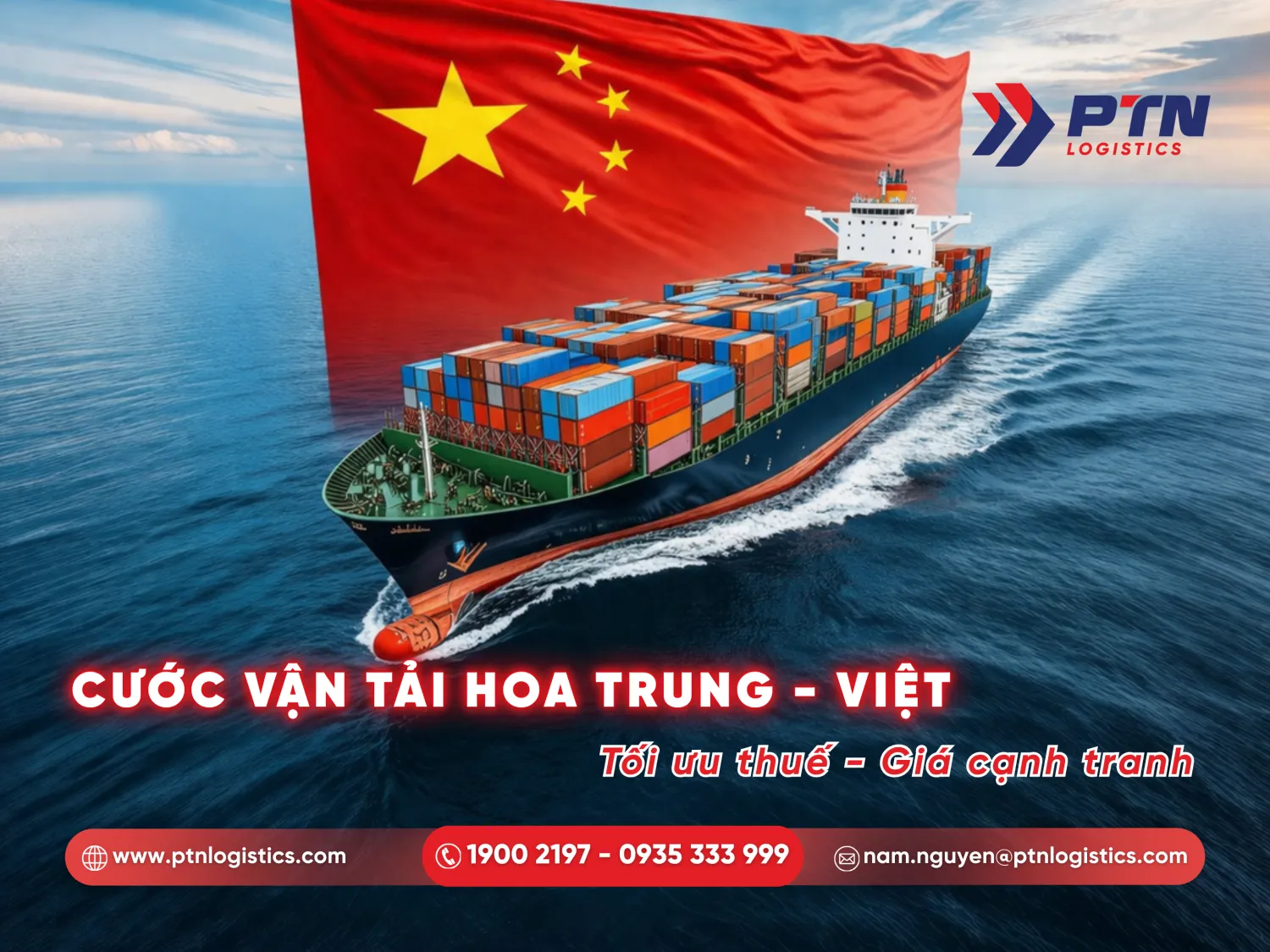Chi phí vận chuyển quốc tế Trung Quốc về Việt Nam