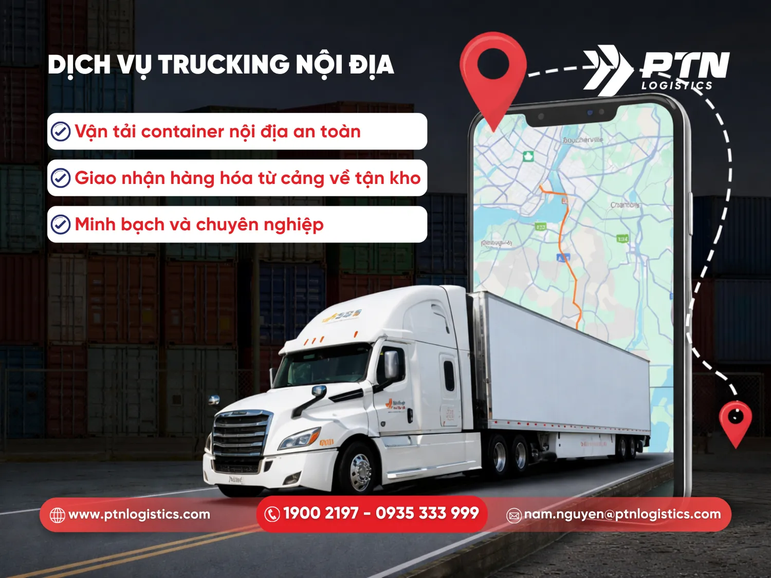 Dịch vụ trucking trong nội địa