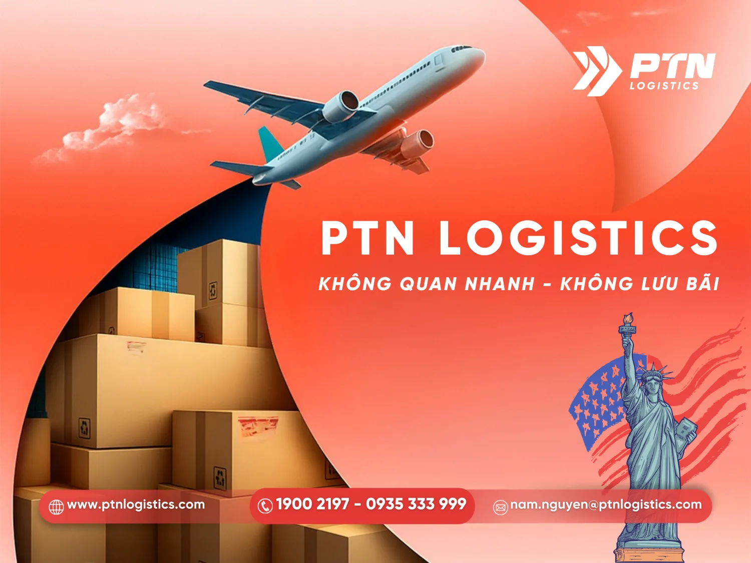 Giải pháp vận chuyển tuyến hàng không Mỹ từ PTN