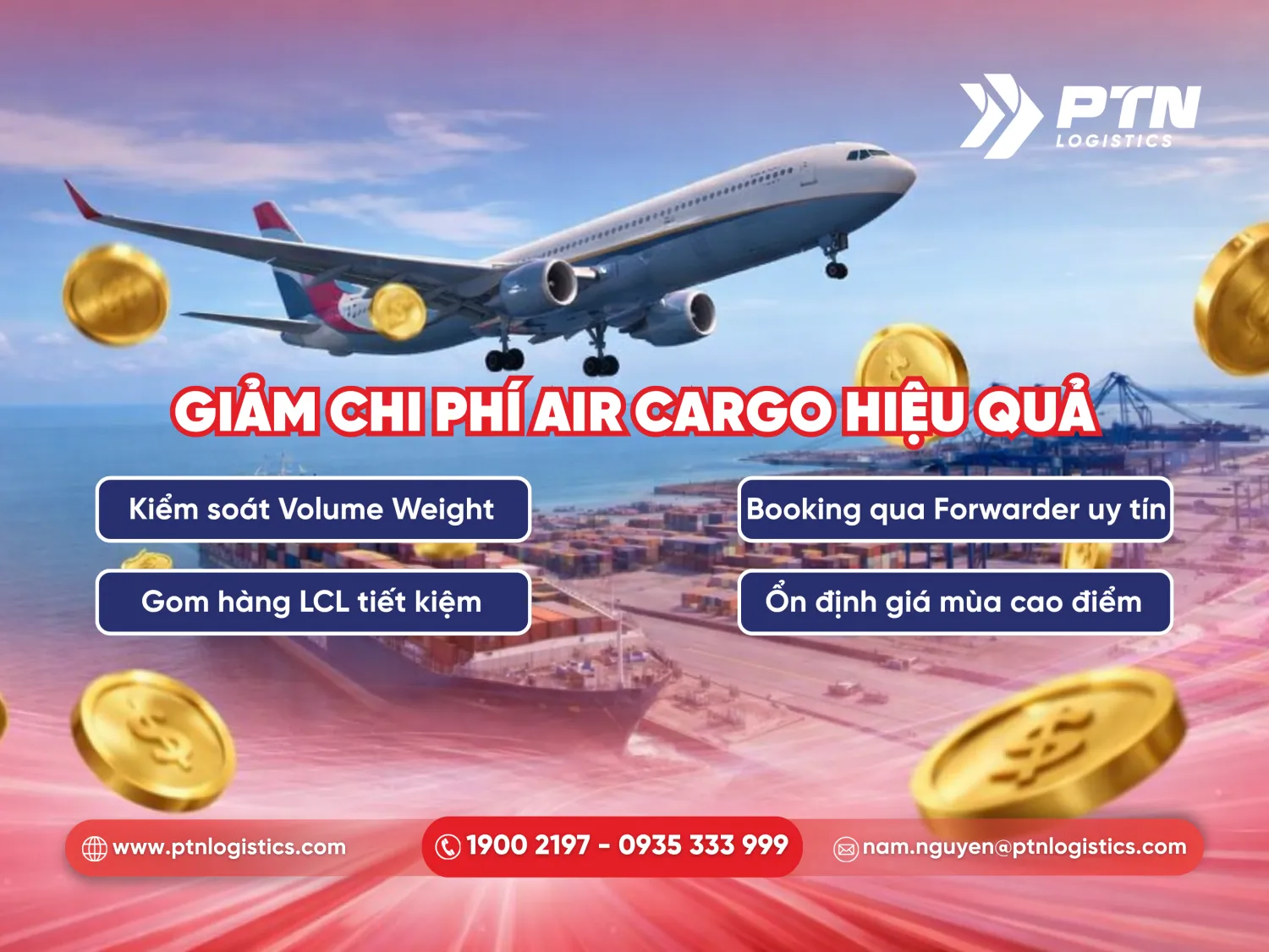 Giảm chi phí vận chuyển hàng không hiệu quả