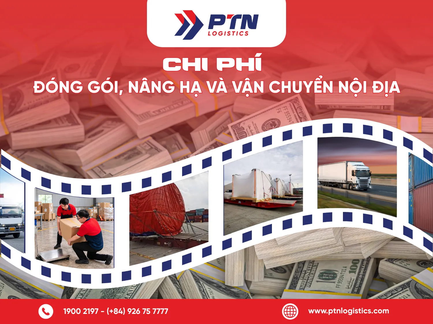 Chi phí đóng gói, nâng hạ và vận chuyển nội địa máy móc cơ khí