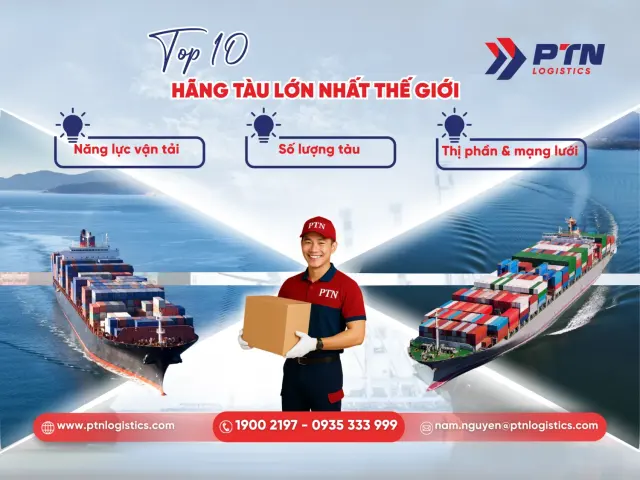 Top 10 các hãng tàu lớn nhất thế giới