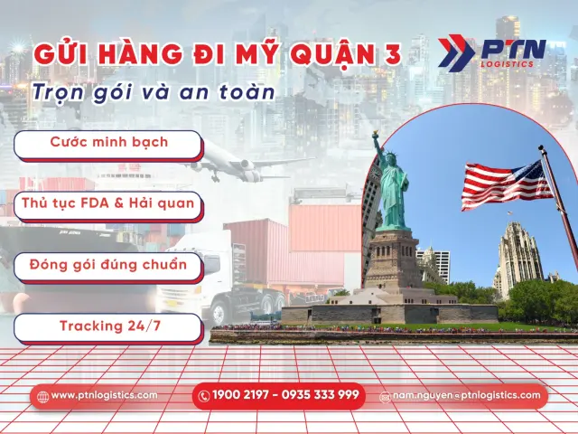 Dịch vụ gửi hàng đi Mỹ quận 3