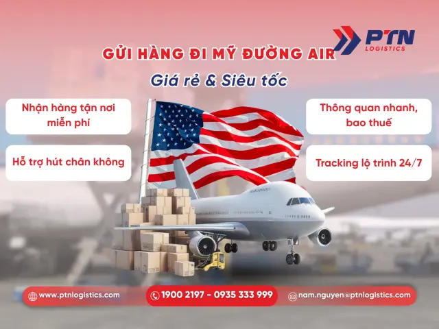 Dịch vụ gửi hàng đi Mỹ giá rẻ bằng đường hàng air