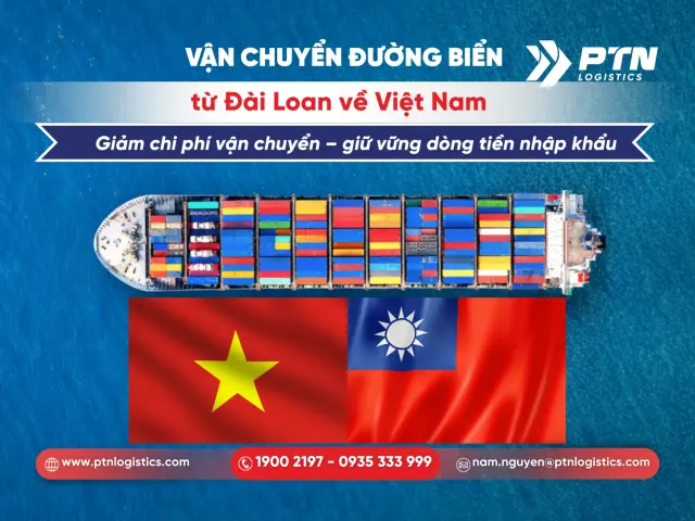 Vận chuyển đường biển từ Đài Loan về Việt Nam, giảm chi phí vận chuyển
