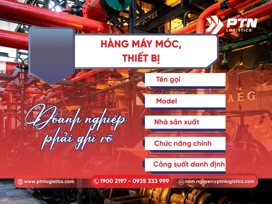Hàng hóa là máy móc, thiết bị