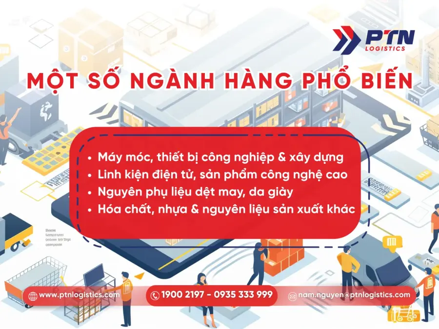 Ngành hàng phổ biến thường được nhập từ Trung Quốc