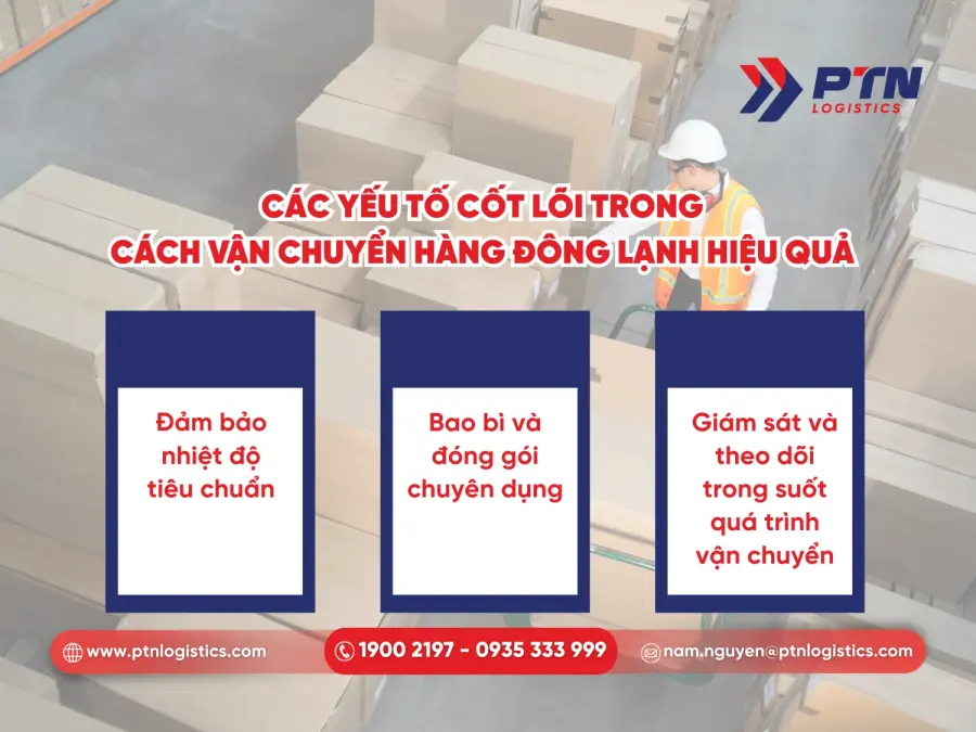 Những yếu tốt cốt lõi trong cách vận chuyển hàng đông lạnh