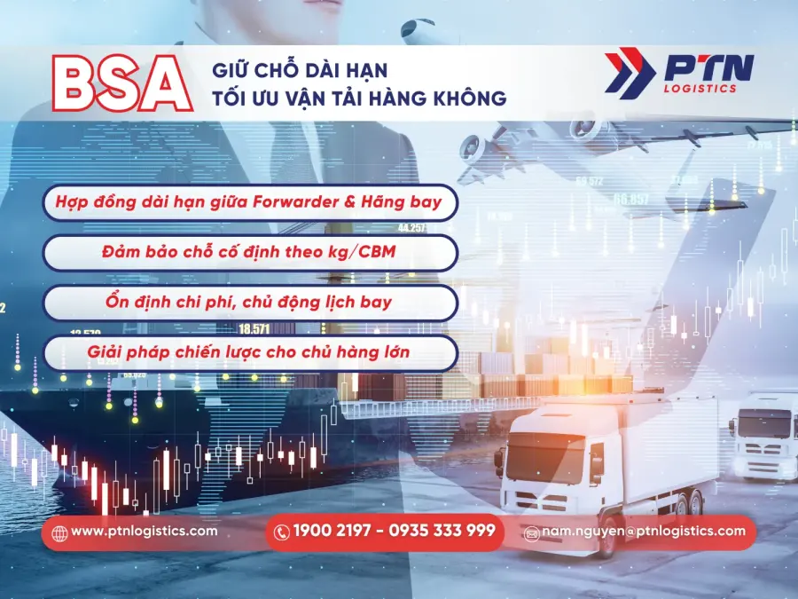 BSA giữ cho dài hạn tối ưu vận tải hàng không