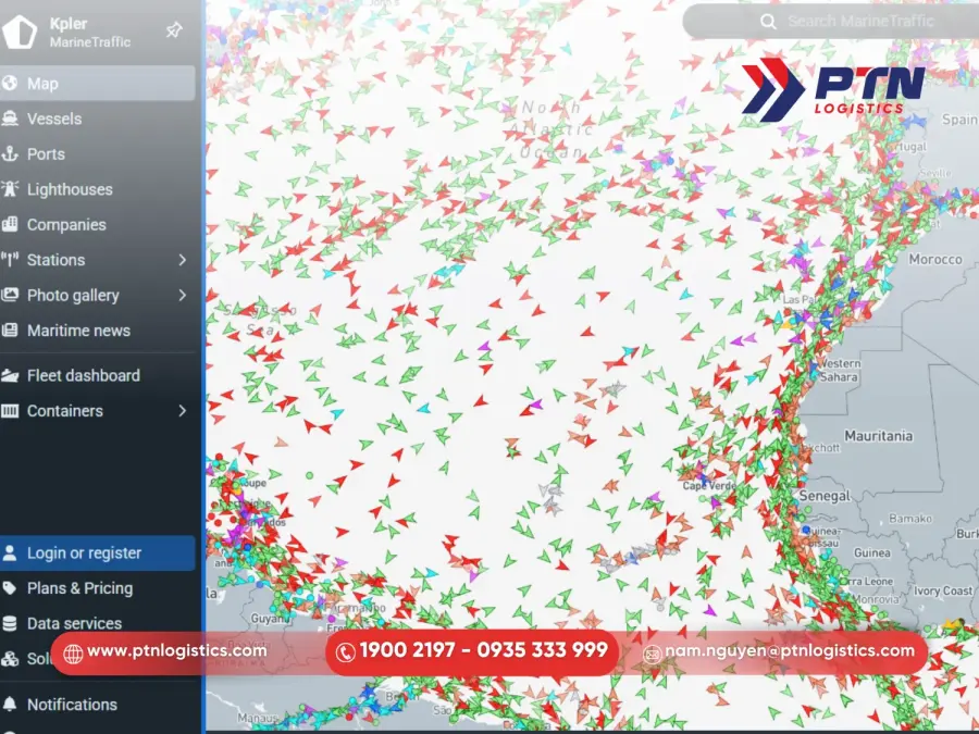 Cách tra cứu hành trình tàu biển trên marinetraffic