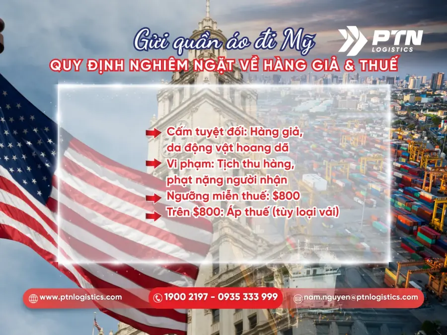 Các mặt hàng hạn chế và cấm gửi đi Mỹ