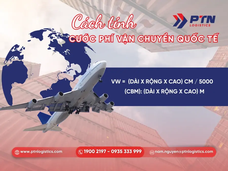 Cách tính cước vận chuyển quốc tế