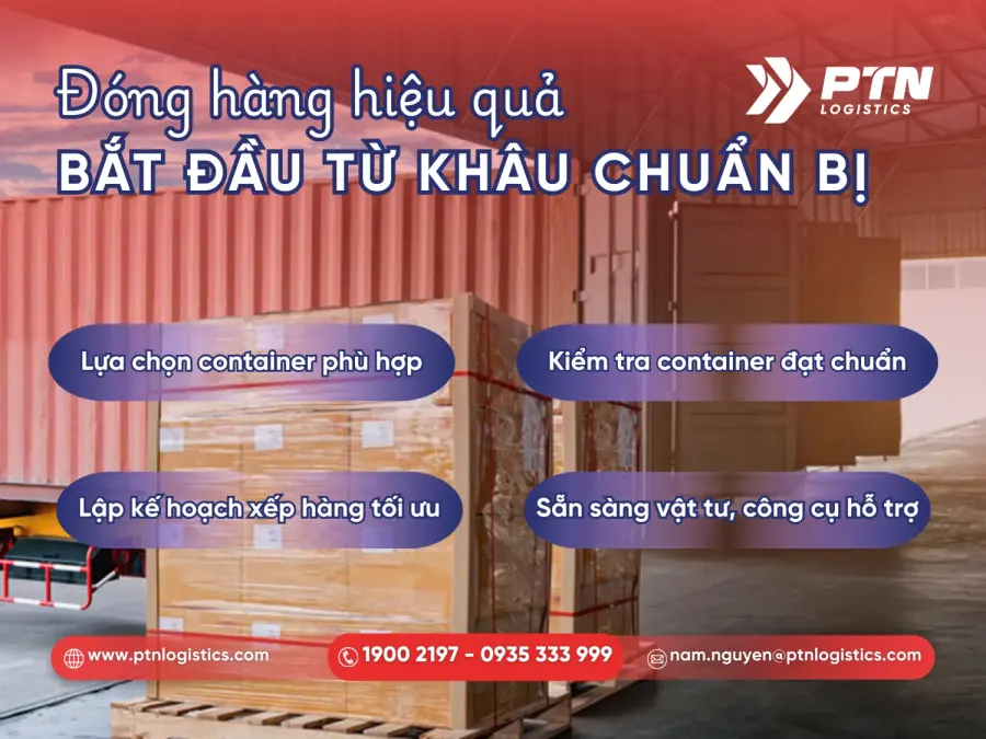 Chuẩn bị trước khi đóng hàng