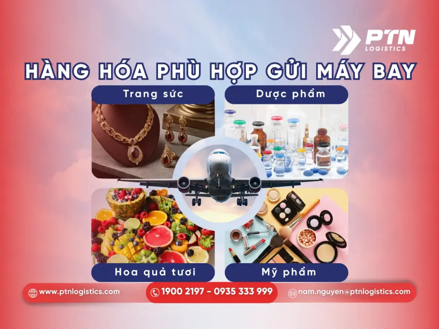 Mặt hàng phù hợp để gửi máy bay