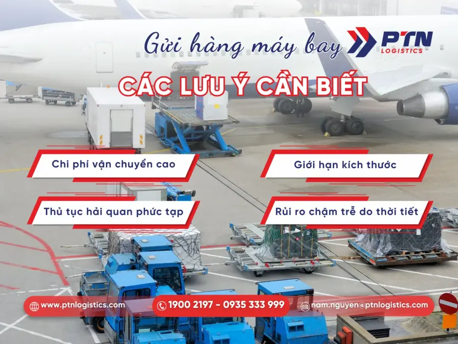 Những lưu ý khi gửi hàng bằng máy bay