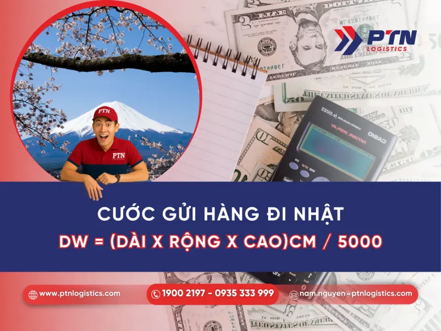 Cước phí khi gửi hàng xách tay đi Nhật
