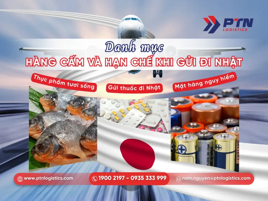 Mặt hàng hạn chế và cấm gửi đi Nhật