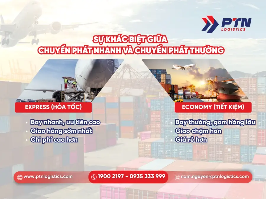 Sự khác biệt giữa chuyên phát nhanh và chuyển phát thường trong logistics