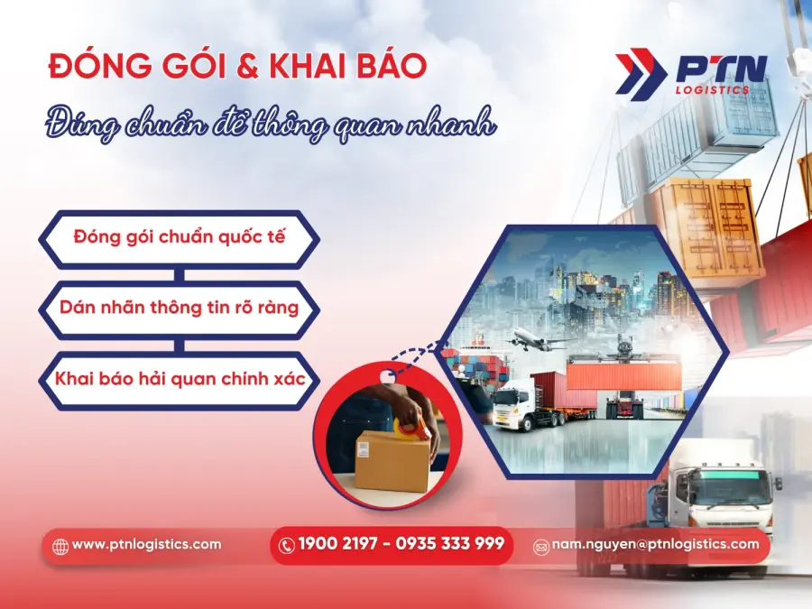 Tiến hành đóng gói hàng đúng chuẩn để gửi đi