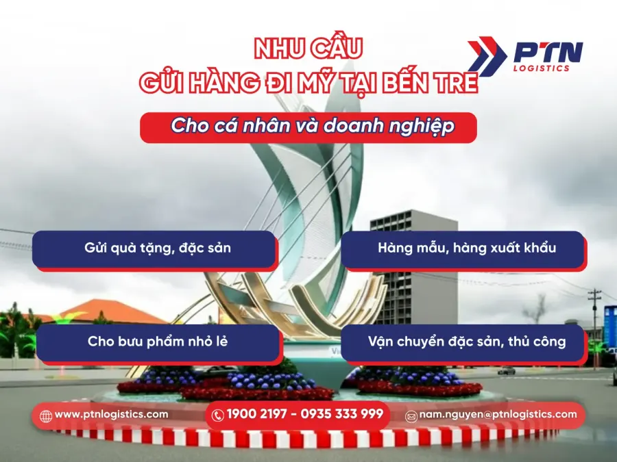 Tìm hiểu nhu cầu gửi hàng đi Mỹ tại Bến Tre