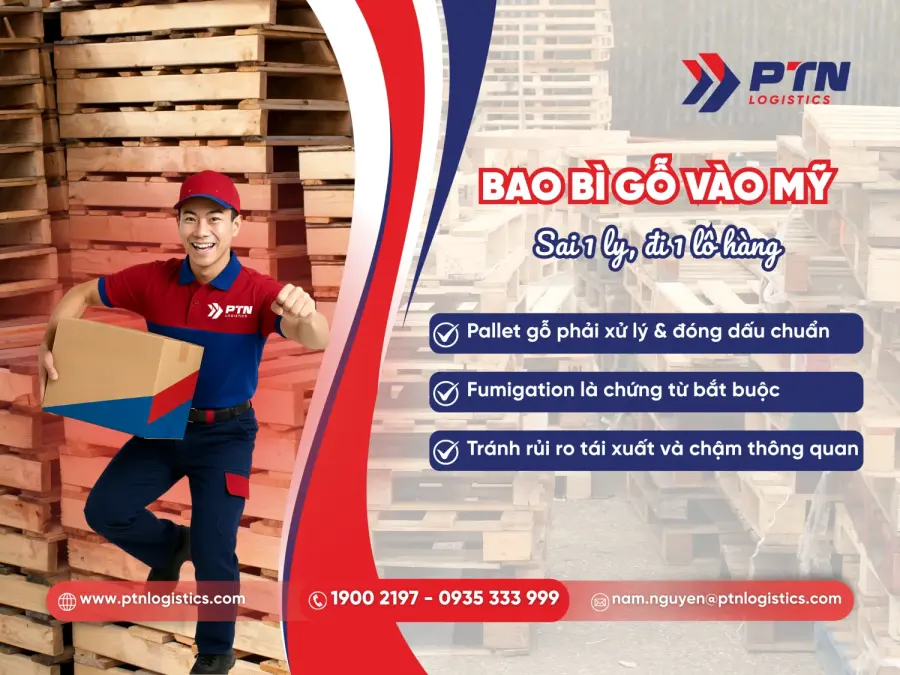 Bao bì gỗ vào Mỹ sai 1 ly đi 1 lô hàng