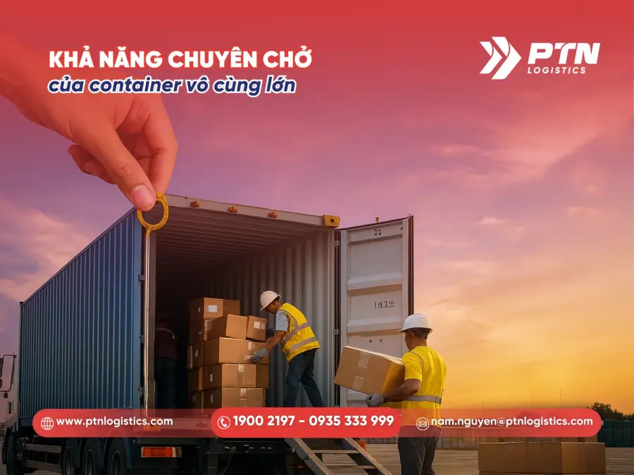 Khả năng chuyên chở không gian lớn của container