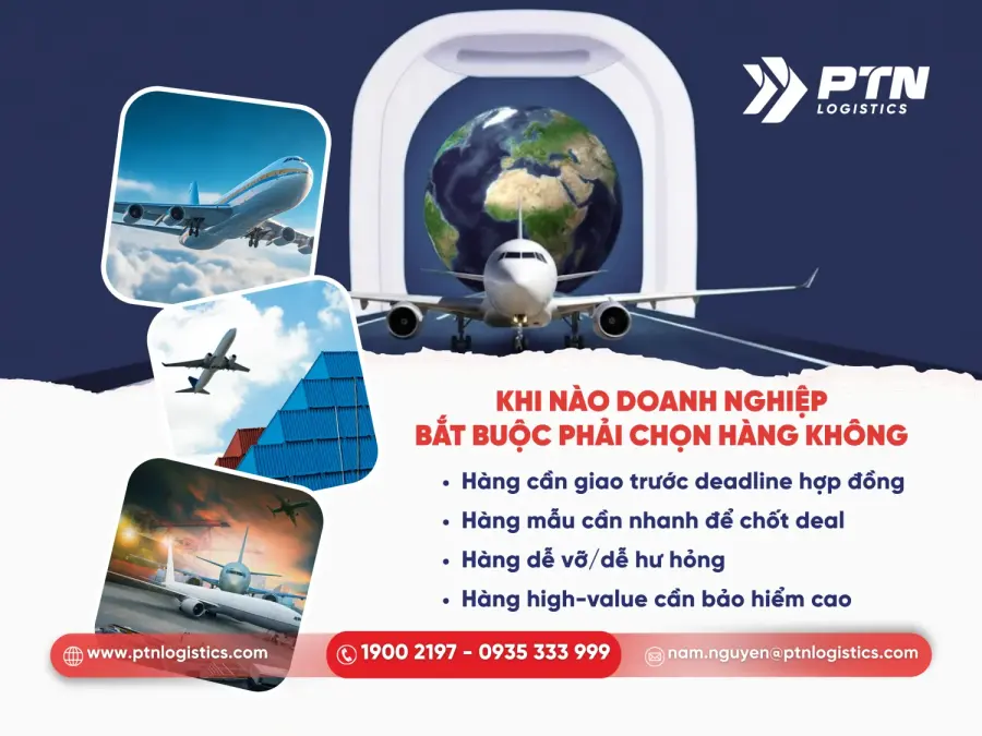 Khi nào doanh nghiệp bắt buộc phải chọn vận chuyển hàng không