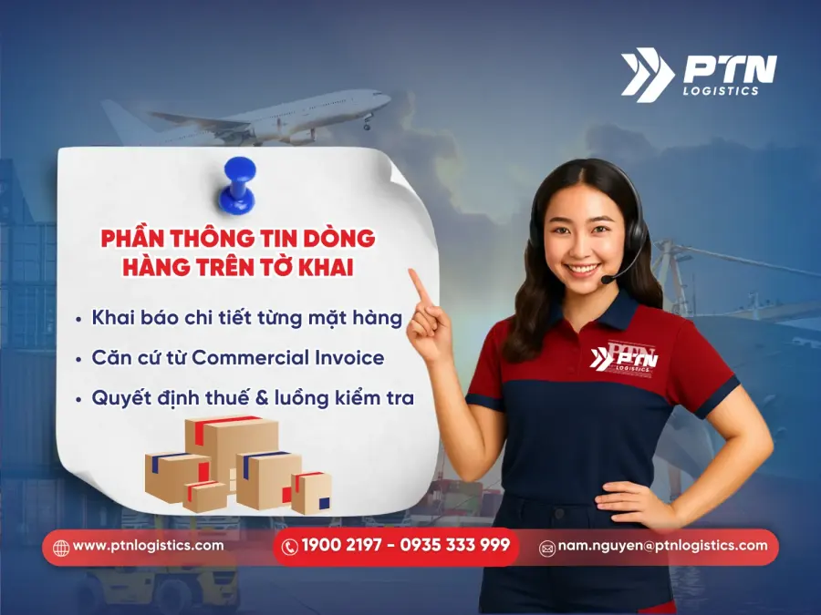 Phần thông tin đóng hàng trên tờ khai hải quan